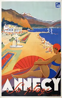 Annecy Prints: Poster, PLM train service to Annecy, France