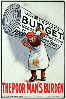 Images Dated 10th October 2017: Poster, The Poor Mans Burden