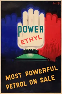 Sale Prints: Poster, Power Ethyl, most powerful petrol on sale