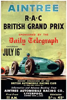 Telegraph Prints: Poster, RAC British Grand Prix, Aintree, Liverpool