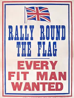 Typography Prints: Poster, Rally Round the Flag
