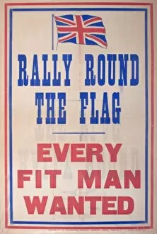 WWI Posters Gallery: Poster, Rally Round the Flag