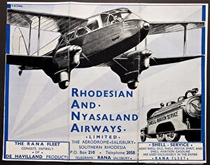 Rana Gallery: Poster, Rhodesian and Nyasaland Airways Limited