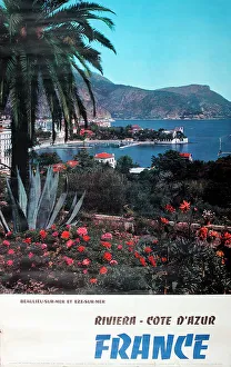 Azur Prints: Poster, Riviera, Cote d'Azur, South of France