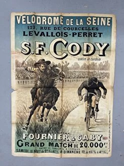 Cyclists Collection: Poster, Samuel Cody, Velodrome de la Seine, Paris