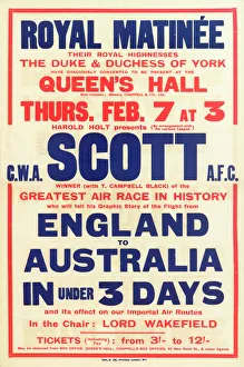 Images Dated 24th May 2012: Poster, Scotts flight from England to Australia