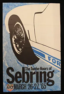 Hours Prints: Poster, Sebring 12 hour race, 26-27 March 1965