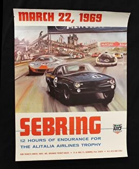 Airlines Collection: Poster, Sebring motor racing, 22 March 1969