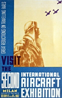 Airmen Gallery: Poster, Second International Aircraft Exhibition, Milan