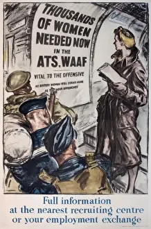 Under Ground Prints: Poster seeking women for the ATS and WaF