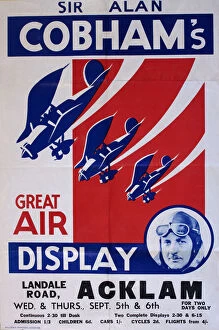 Images Dated 4th June 2015: Poster, Sir Alan Cobhams Great Air Display, Acklam