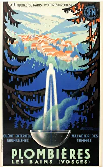 Images Dated 22nd December 2017: Poster, SNCF to Plombieres Les Bains, Vosges, France