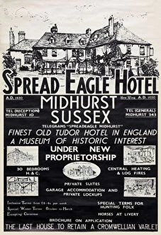 Images Dated 30th June 2021: Poster, The Spread Eagle Hotel, Midhurst, Sussex