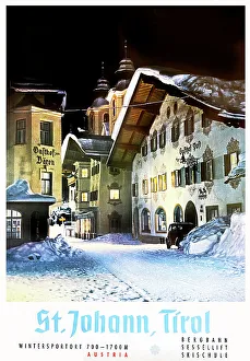 Tyrol Prints: Poster, St Johann, Tyrol, Austria