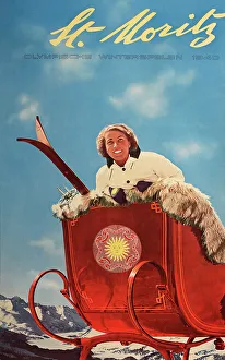 Poster, St Moritz, Switzerland, Winter Olympics