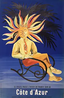 Azur Prints: Poster, The sun spends the winter on the Cote d Azur