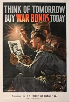 Images Dated 24th June 2011: Poster, Think of Tomorrow, Buy War Bonds Today