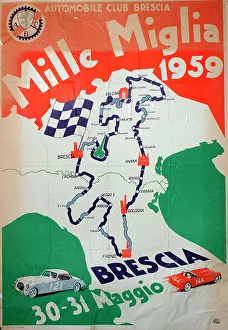 Poster, Thousand Mile Race, Italy