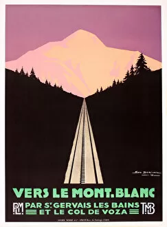 Images Dated 5th July 2017: Poster, travel to Mont Blanc