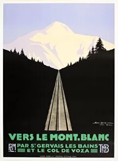 Images Dated 5th July 2017: Poster, travel to Mont Blanc