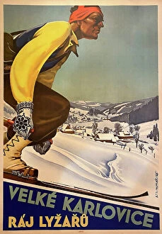Postwar Collection: Poster, Velke Karlovice, Raj Lyzaru, Czechoslovakia