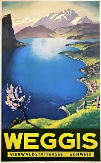 Lucerne Prints: Poster, Weggis, Lucerne, Switzerland