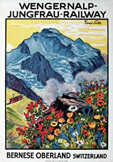 Switzerland Gallery: Poster, Wengernalp Jungfrau Railway, Switzerland