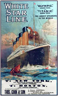 Olympic Gallery: Poster - White Star Line liners RMS Titanic and RMS Olympic
