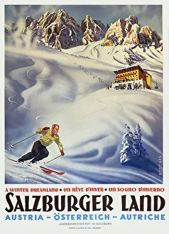 Salzburg Prints: Poster, A Winter Dreamland, Salzburg, Austria