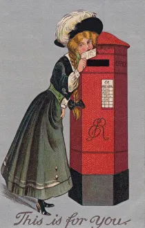 Images Dated 24th October 2019: Posting a letter