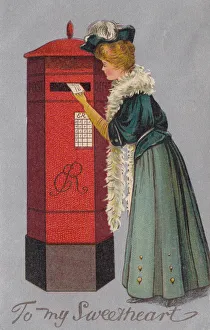 Images Dated 24th October 2019: Posting a letter