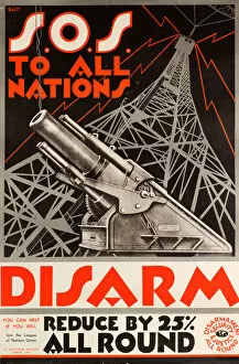 Nations Collection: Postwar poster, SOS To All Nations, Disarm