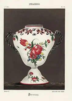 Faience Gallery: Pot-pourri vase from Strasbourg, 18th century