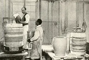 Potters casting a large vase, Copenhagen, Denmark