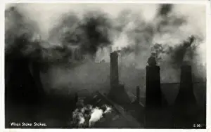 Pottery Prints: Pottery Chimneys, Stoke-on-Trent, Staffordshire