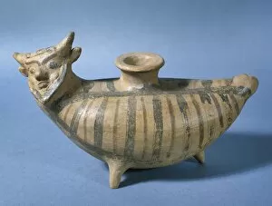Girona Gallery: Pottery Greek. Spain. Catalonia. Askos. From Empuries. 6th c