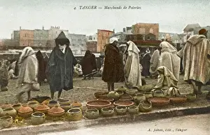 Merchants Prints: Pottery Seller - Tangiers, Morocco