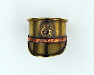 Images Dated 4th October 2012: Two pounder pom pom shell case base - Army Service Cap