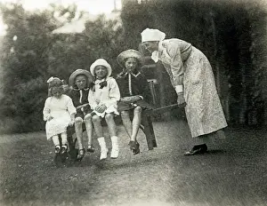Powell-Cotton daughters and friend