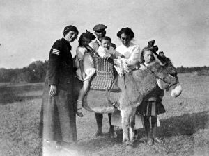 Powell-Cotton family with donkey Powell-Cotton family with donkey