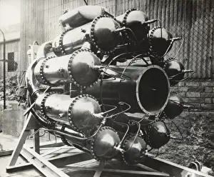 Power Jet W-1 Engine on a Jig