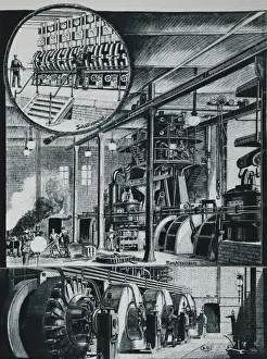 Generator Prints: Power station in Berlin, 19th century. Drawing