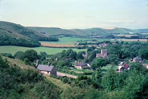 Downs Prints: Poynings village, South Downs