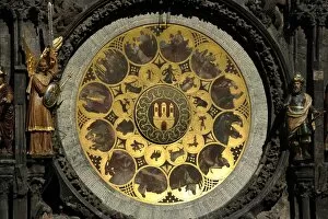 Images Dated 25th September 2012: The Prague Astronomical Clock. The calendar by Czech painter