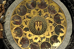 Images Dated 25th September 2012: The Prague Astronomical Clock. The calendar by Czech painter
