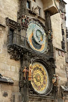 The Prague Astronomical Clock or Prague Orloj. Czech Republi