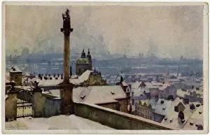 Praha Prints: Prague - Czech Republic - View over the rooftops