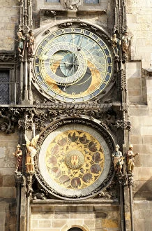 The Prague Orloj, or Astronomical Clock Old Town Hall. Pragu