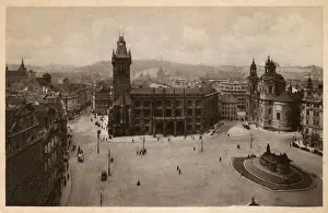 Prague, Town Hall and Statue of Jean Hus