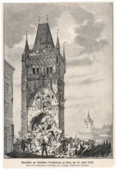Riots Prints: Prague Uprising, 1848
